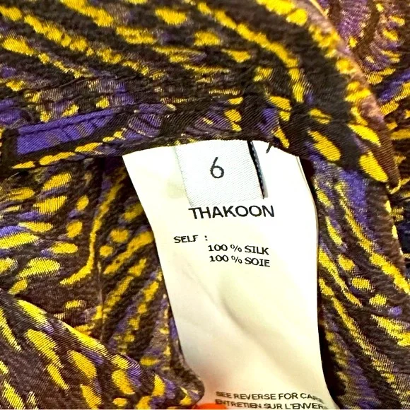 Thakoon Silk Peacock Print Dress size 6